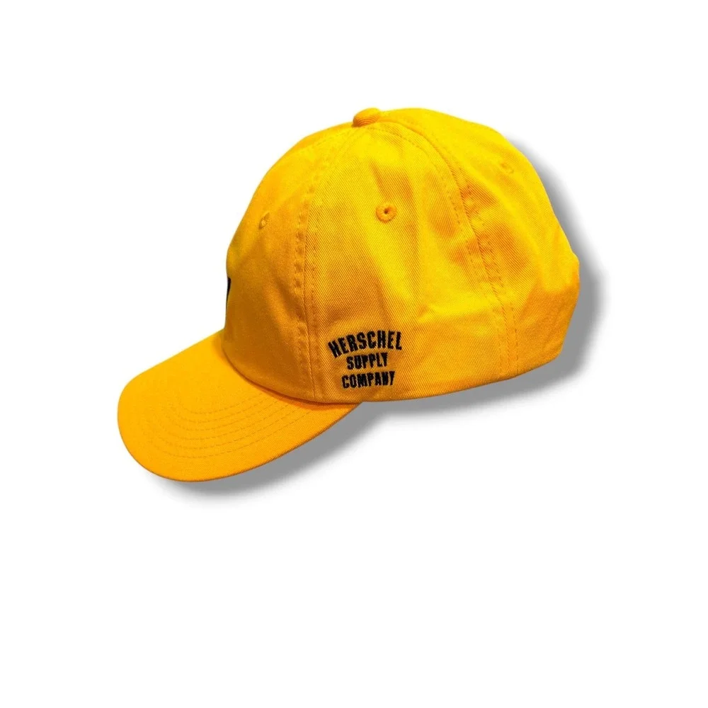 Herschel Supply Co Hat Unisex OSFA Yellow V Logo Dad Cap Snapback CA55688 NWOT